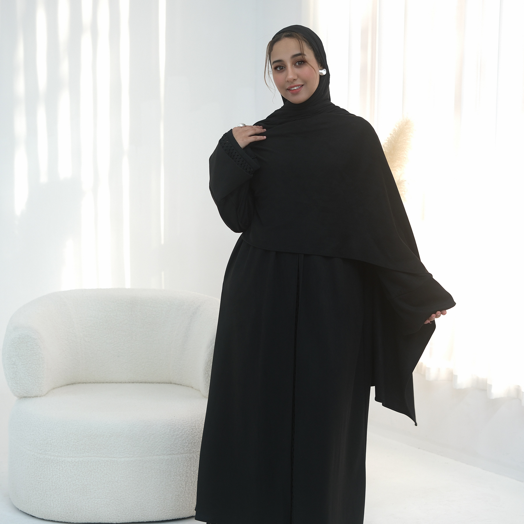 Jalabiya Women Arabic - 2026 Открытая передняя накидка Абая Мусульманская