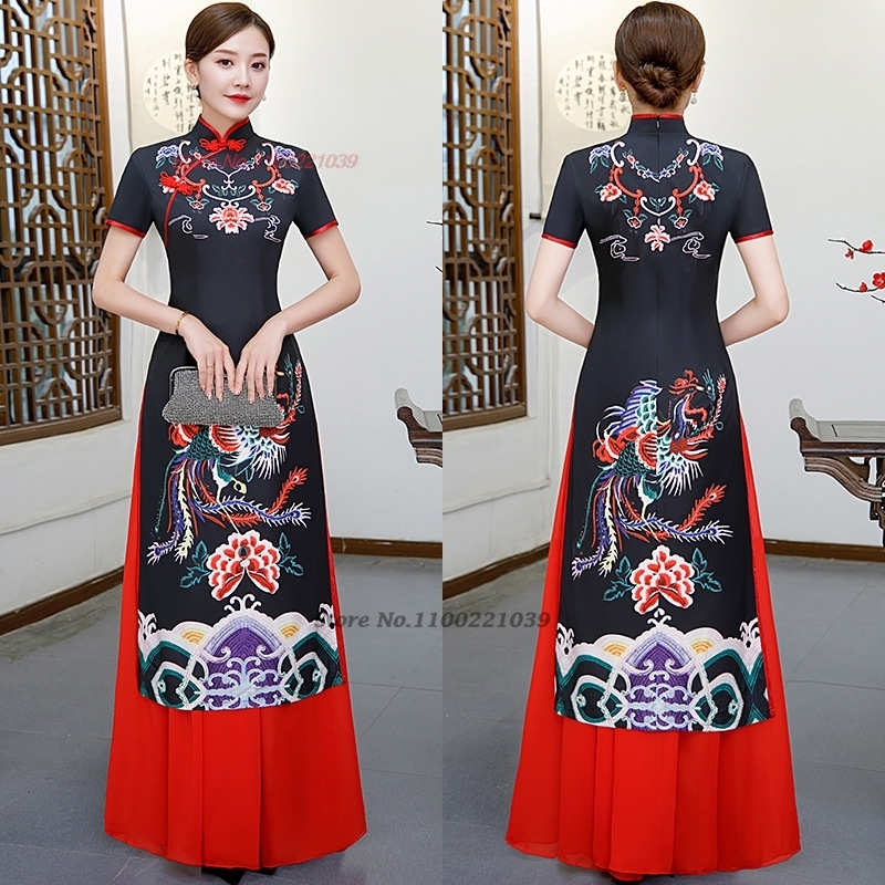 Китайское усовершенствованное  – обзор и цена Ao Dai Vietnam Dress