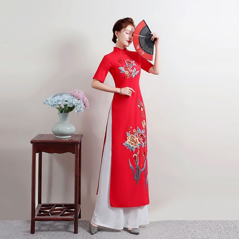 Летний женский традиционный вь – обзор и цена Ao Dai Vietnam Dress