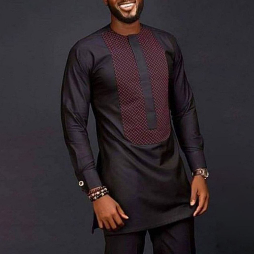 Рубашка мужская повседневная с – обзор и цена Dashiki Shirt Men