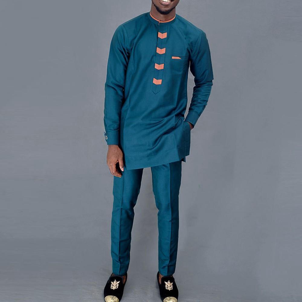 2 шт., комплект одежды для муж – обзор и цена Dashiki Shirt Men