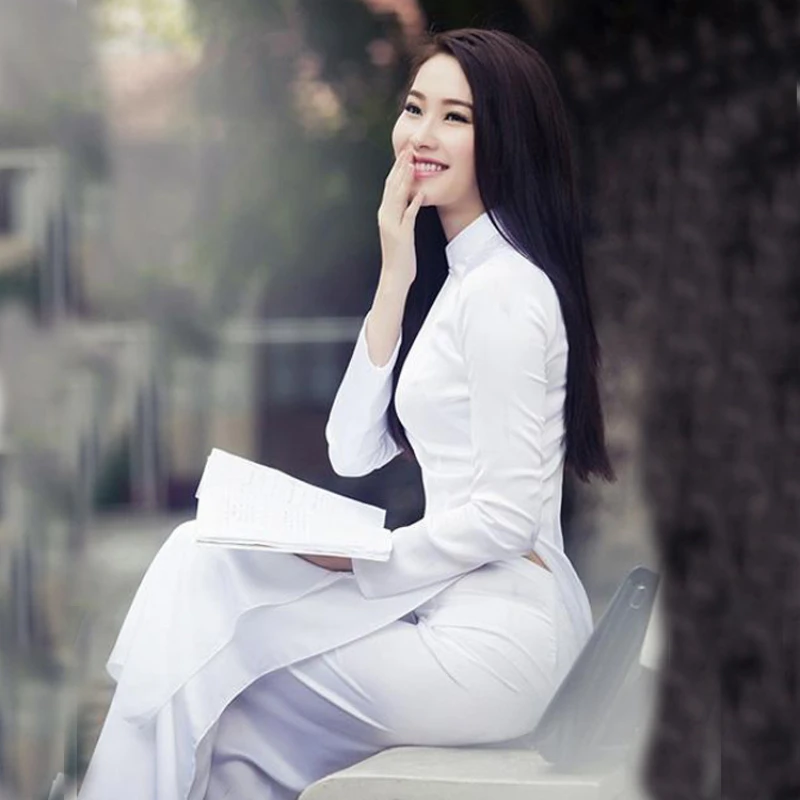 Ao Dai Вьетнамское платье женс – обзор и цена Ao Dai Vietnam Dress